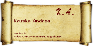 Kruska Andrea névjegykártya